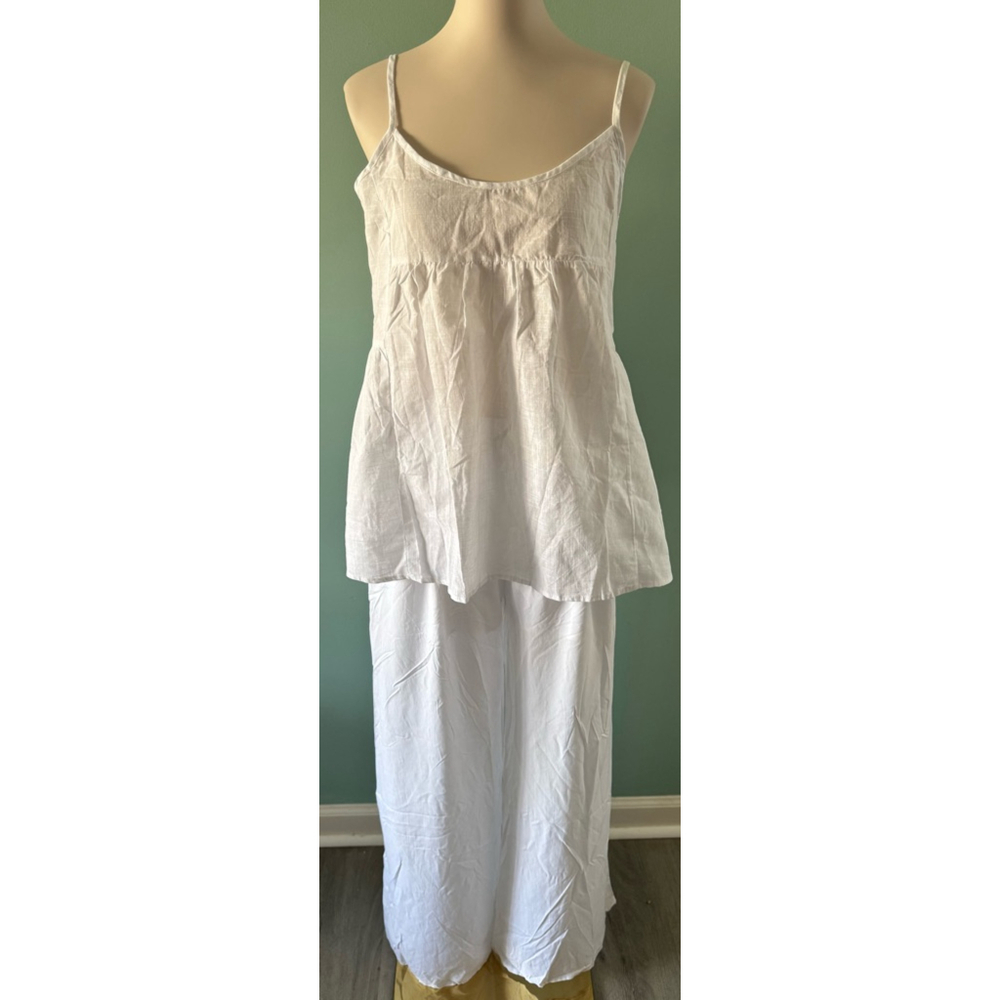 Women's ChicMe White Polyester Pants Set Size L